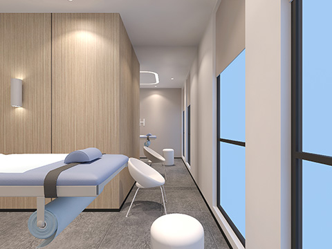 黑米纹发门店操作间